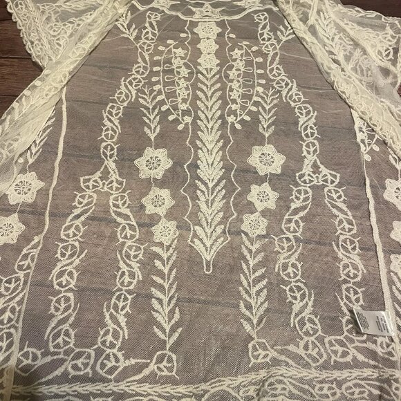 Women’s Hit List Lace Cover Cardigan M/L Top Shirt - Picture 3 of 6